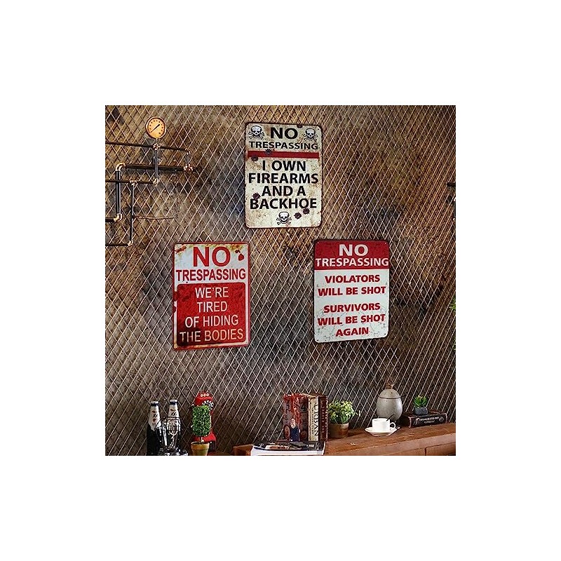 JACKGOLD Tin Bar Sign - Men, No Shirt, No Service