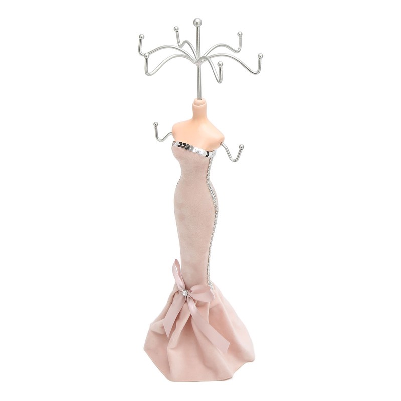 Mannequin Ring Hanging Tower Long Bodycon Dress Strapless Mannequin Earring