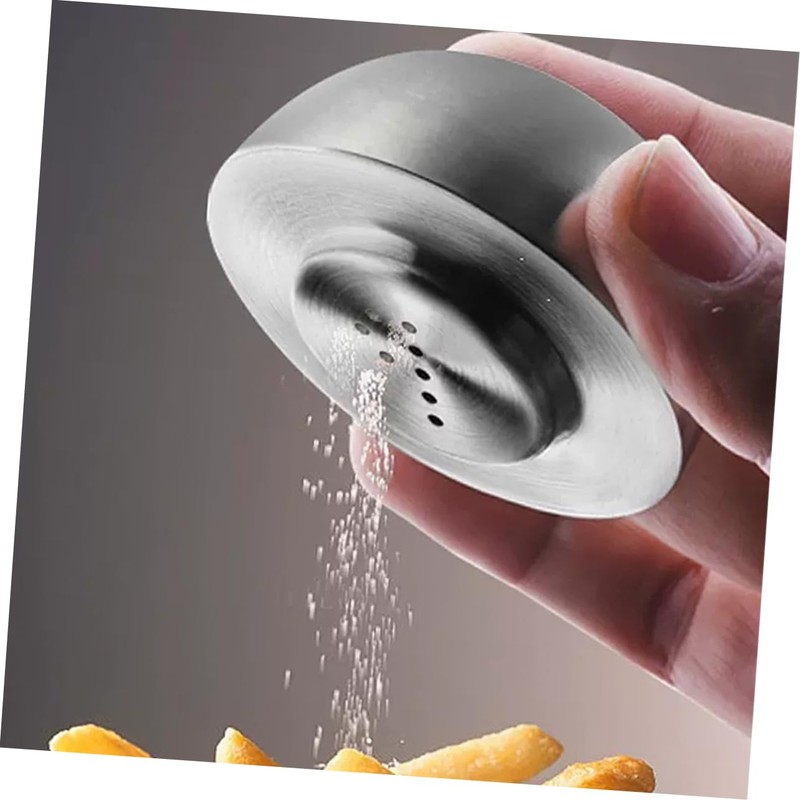 Outanaya Lidded Seasoning Box Stainless Steel Condiment for Easy Spice