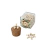 Real Wood Pin Needles in Elegant Cork Glass, Environmentally Friendly