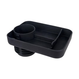 Qivine Car Travel Tray for Kids, Car Seat Tray Portable Cup Holder Toddler Car Seat Cup Holder Snack Tray with Expandable Base Fits Most Car Seats