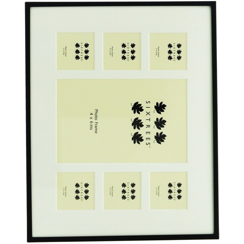 Sixtrees Park Lane 28537C(MIF) Black Seven Aperture Photo Frame With