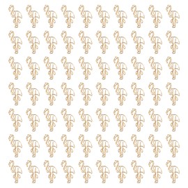100pcs Flamingo Paper Clip Cute Animal Shape File Note Page Marker Clips Bookmark for File Classification Gold
