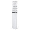 Elegant Black and White Polyester Bathroom Shower Curtain Waterproof Mildew
