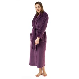 Turquaz Plush Robes For Women, Soft Warm Fleece Bathrobe for Women, Long Comfy Women's Robe