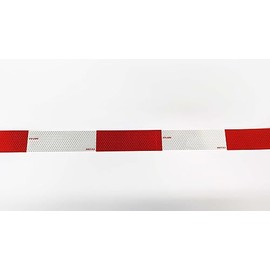 REFLECTIVE SOLUTIONS - V59 Reflective Tape - 6" Red 6” White Reflector Tape - 2" x 10' Roll - DOT-C2 and SAE Certified Heavy Duty Reflective Stickers- High Reflective Tape for Cars, Trucks,Trailers