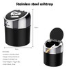 LegendTech Stainless Steel Ashtray with Lid, Portable Windproof Ashtray Large