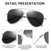 DUCO Reverse Lenses Sunglasses for Men Women Retro Polarized Sun