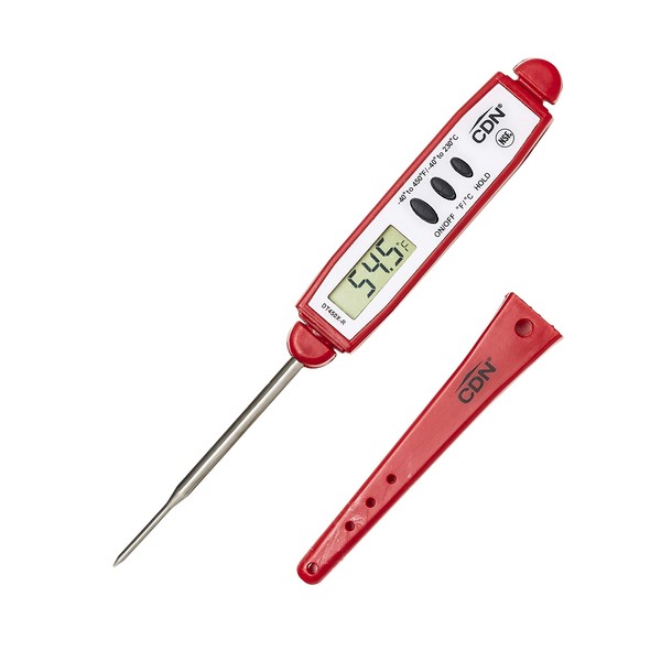 CDN DT450X-R ProAccurate Waterproof Pocket Thermometer, Red