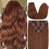 S-noilite Clip in Human Hair Extensions 100% Real Remy Thick