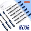 RollerBall Pens, Shuttle Art 50 Pack Blue Fine Point Roller