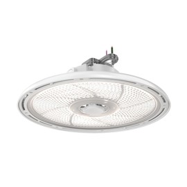 Lithonia Lighting REBL Round High Bay LED Light, 24,000/27,000/30,000 Adjustable Lumen Output, 3500K/4000K/5000K Switchable White Color Temperature, Work Light, UVOLT 120-347V, 14.6" x 7.5", White