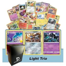 Pokémon Light Trio TCG Assortment ||Trio + 6 Holo + 6 High HP Cards + Deck Box