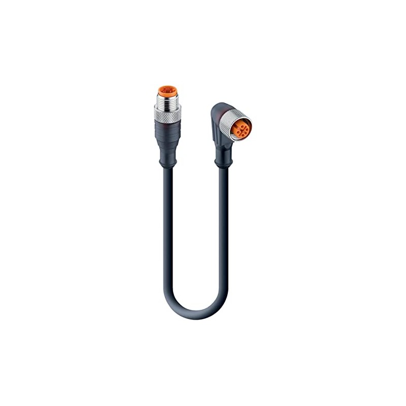 Sensor Cable, 4P M12 Male to M12 Female, 1 m,