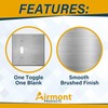 Stainless Steel Combination Switch Cover, Metal Wall Plate, 2 Gang