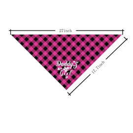 Dog Bandana, Dog Bandana, Dog Scarf Classical Plaid Printing, Dog Scarf Accessories, Dog Bandana Pet Scarf, Pet Scarf Accessories, Christmas Birthday Dog Gift, Daddy's Girl (M12)