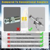 Ziciner Grease Gun Coupler, Double Handles Quick Lock Release Grease