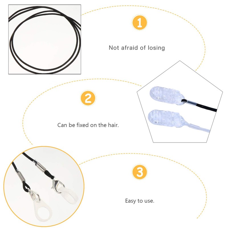 2 Set Binaural Black Hearing Aids Clip for Adults Seniors