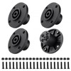 KUOQIY 4 Pieces 4-Pin Speakon Socket Adapter, Speakon Panel Twist