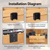 (4 Pack) E-Track Double Buckle Connector, Bolt-on Steel Trailer E