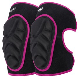 YKTSUJ Knee Pad Women Men for Gardening House Working, Floor and Carpet Cleaning, Construction Work, Cleaning Knee Pads With High Elastic Fabric Black with Pink Edge L