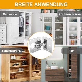 Selizo Pack of 12 Hinge Repair Kit, Stainless Steel Repair Piece for Side Hinge Plate with Screws, Kitchen Hinge Repair Plate for Cabinet, Home Furniture, Drawer, Boxes, Window (Pack of 12)