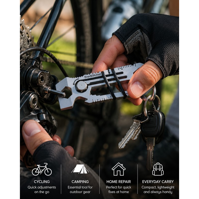 Keychain Multitool for Quick Repairs – Stainless Steel Mini Wrench