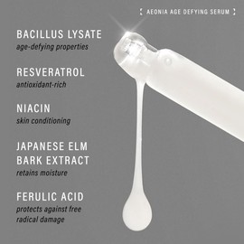 Aeonia Age-Defying Serum – Certified Space Technology Skincare, Age-Defying Face Serum with Bacillus Lysate, Resveratrol – Hydrates, Firms, Smooths Skin Texture & Reduces Fine Lines, 1 Fl Oz