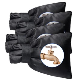 4 Cubiertas de Protección contra Heladas de Grifo de Agua para Invierno Calcetín para Grifo de Jardín Exterior Protector de Grifo Aislado Impermeable Anticongelante 8.26 x 5.9 Pulgadas