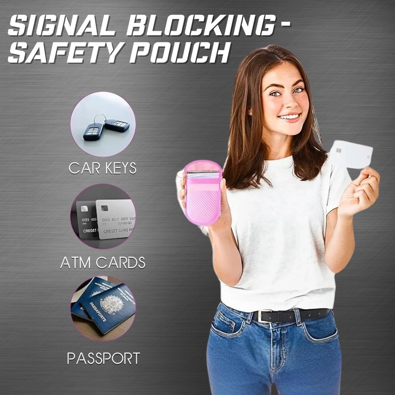 KF Premium Pink Faraday Pouch for Car Keys – Signal
