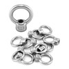 QWORK Lifting Eye Nut, 10 Pack, 1/4" UNC Marine Grade
