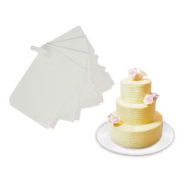 AJC Kit Peines Alisador Pastel Raspa Marcador Glasear Reposteria