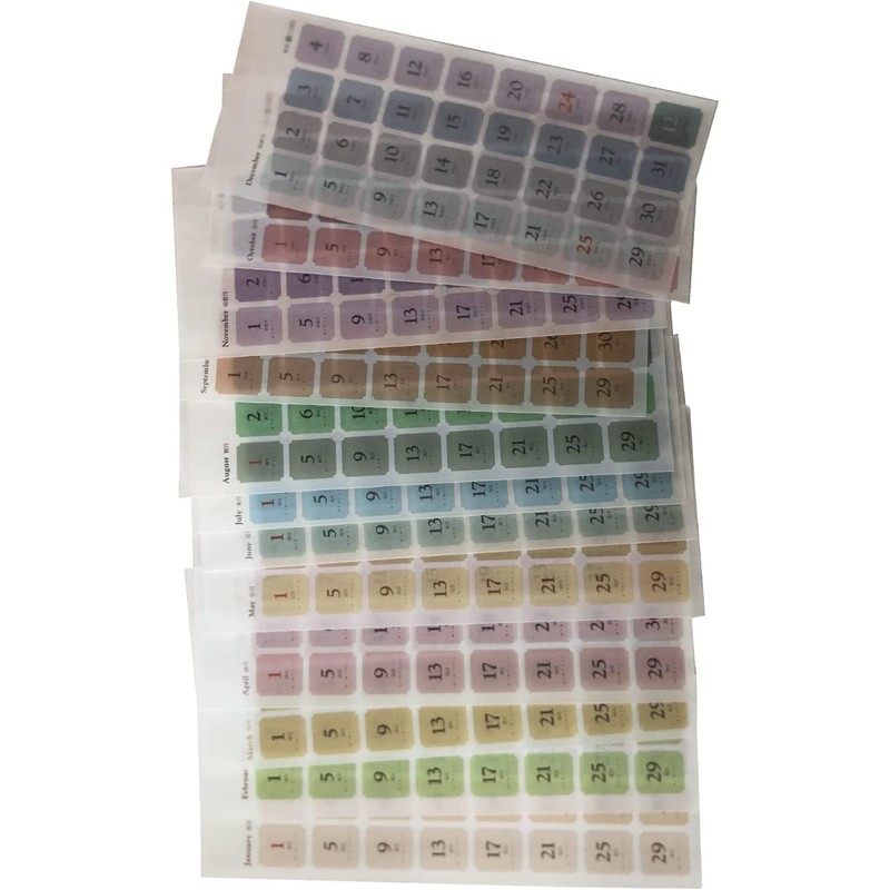 LIKENNY Stickers Collage Material, 12 Sheets, 384 Pieces, Birthday Gift