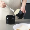 Sweejar Porcelain Butter Keeper Crock, French Dish With Water Line,