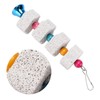 Tnfeeon Bird Beak Sanding Mineral Stone Colourful Bird Block Toy