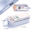 MAMUNU Transparent Pencil Case for Women, blue, Cosmetic bag