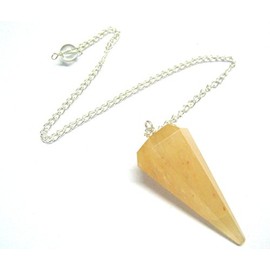 Gelber Aventurin Quarz Konus Pendel Crystal Healing Edelstein Dowsing Reiki Geschenk Feng Shui positive Energie geistige Kraft Konzentration