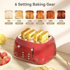 Toaster 4 Slice, Retro Stainless with 6 Bread Shade Settings,1.5''Wide