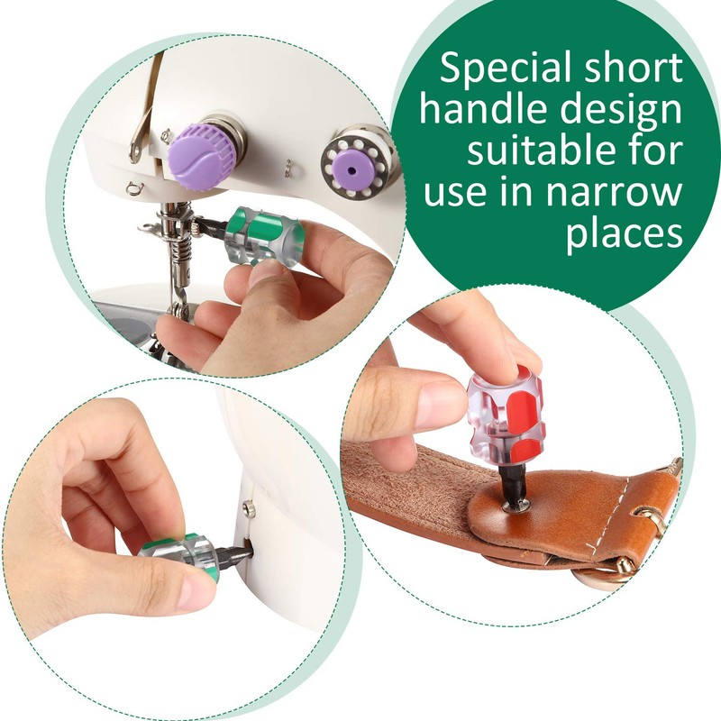 Sewing Machine Mini Short Screwdriver Tool Kit Includes Flat Head