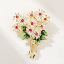 AILONMEI Elegant Pearl Flower Brooch Pins Broches Costume Jewelry For Women Fashion Christmas Gift (Bouquet)