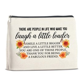 YeleY Friend Gifts for Women Girls, Friendship Makeup Bag Gifts for Bestie Sister BFF, Gift for Best Friend Cosmetic Bag, Fabulous Friend Zipper Pouch