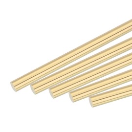 MECCANIXITY Brass Rod,Brass Solid Round Rod 3mm/0.12inch Diameter 200mm Length Lathe Bar Stock for RC Model DIY Craft Pack of 12