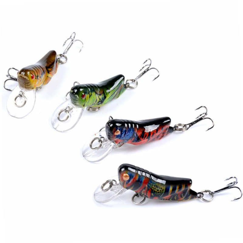 KOMBIUDA 4pcs Grass Carp Simulation Lures Lifelike Fishing Baits for