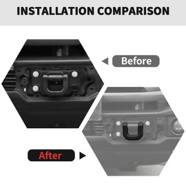 RT-TCZ Tow Hook Covers Bumper Tow Hook Covers Rubber Protector Cover Exterior Accessories for Ford Bronco 2021-2025 (Style B, Black)