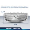 PIT66 Upper Front Mesh Grille W/Emblem Compatible with Jaguar XF