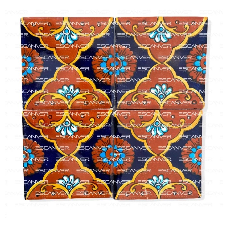 45 Pieza Azulejo Talavera 10cm Diferentes Colore Confeti Msi