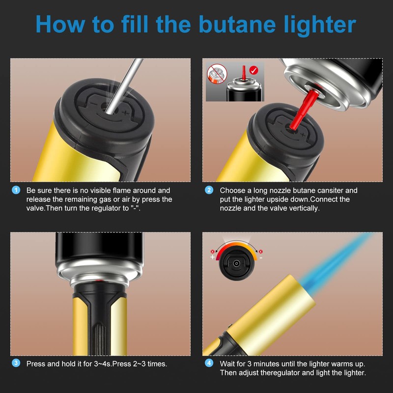 Navpeak Torch Lighter Windproof Jet Lighter, Refillable Butane Pen Shape