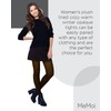 MeMoi Women's Plush Lined Cozy Warm Winter Opaque Tights Chocolate