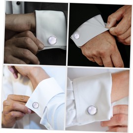 GAROZATION 1 Pair Golf Cufflinks for Men Elegant Gemstone Cuff Links Accessory for Weddings Formal Events and