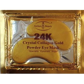 AICHUN BEAUTY 10/20/30/40/100 Pairs Crystal 24K Gold Powder Gel Collagen Eye Mask Sheet Patch, Anti Ageing, Remove Bags, Dark Circles & Puffiness, Skincare, Anti Wrinkle, Moisturising (20)